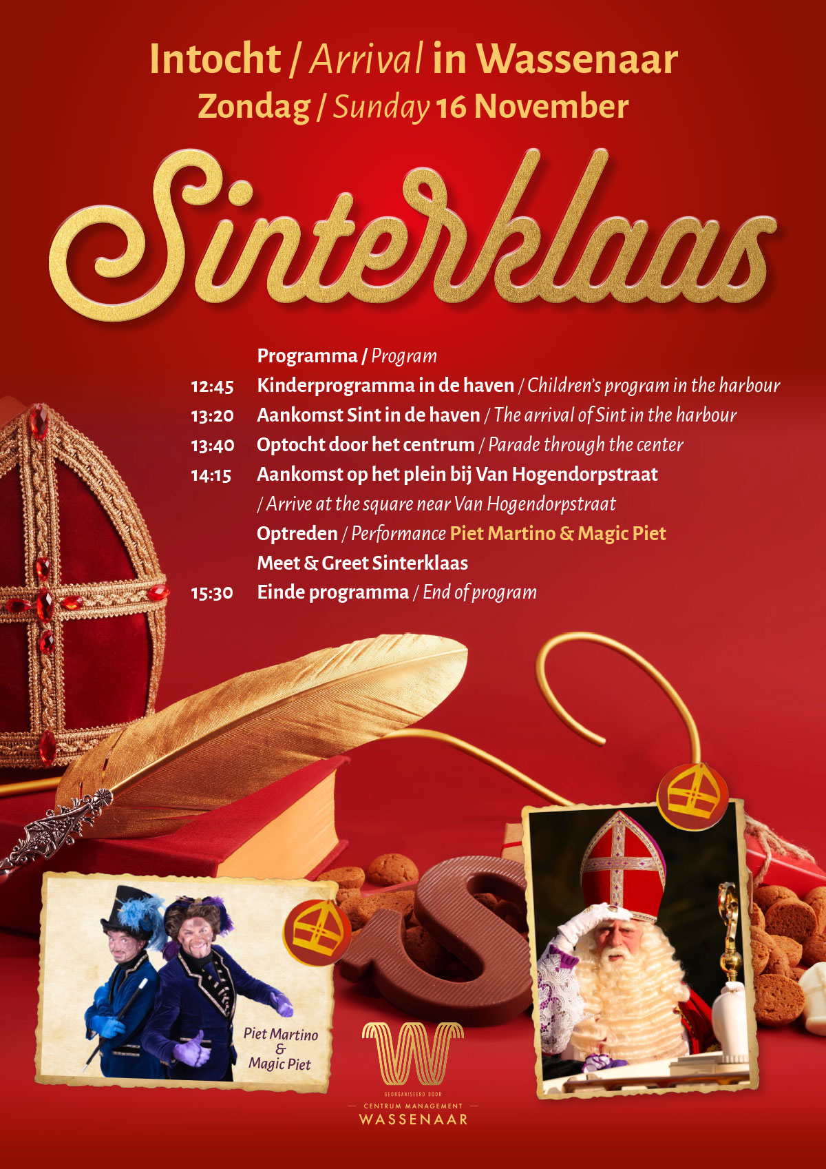 Zondag 16 november: Sinterklaas Intocht in Wassenaar!
