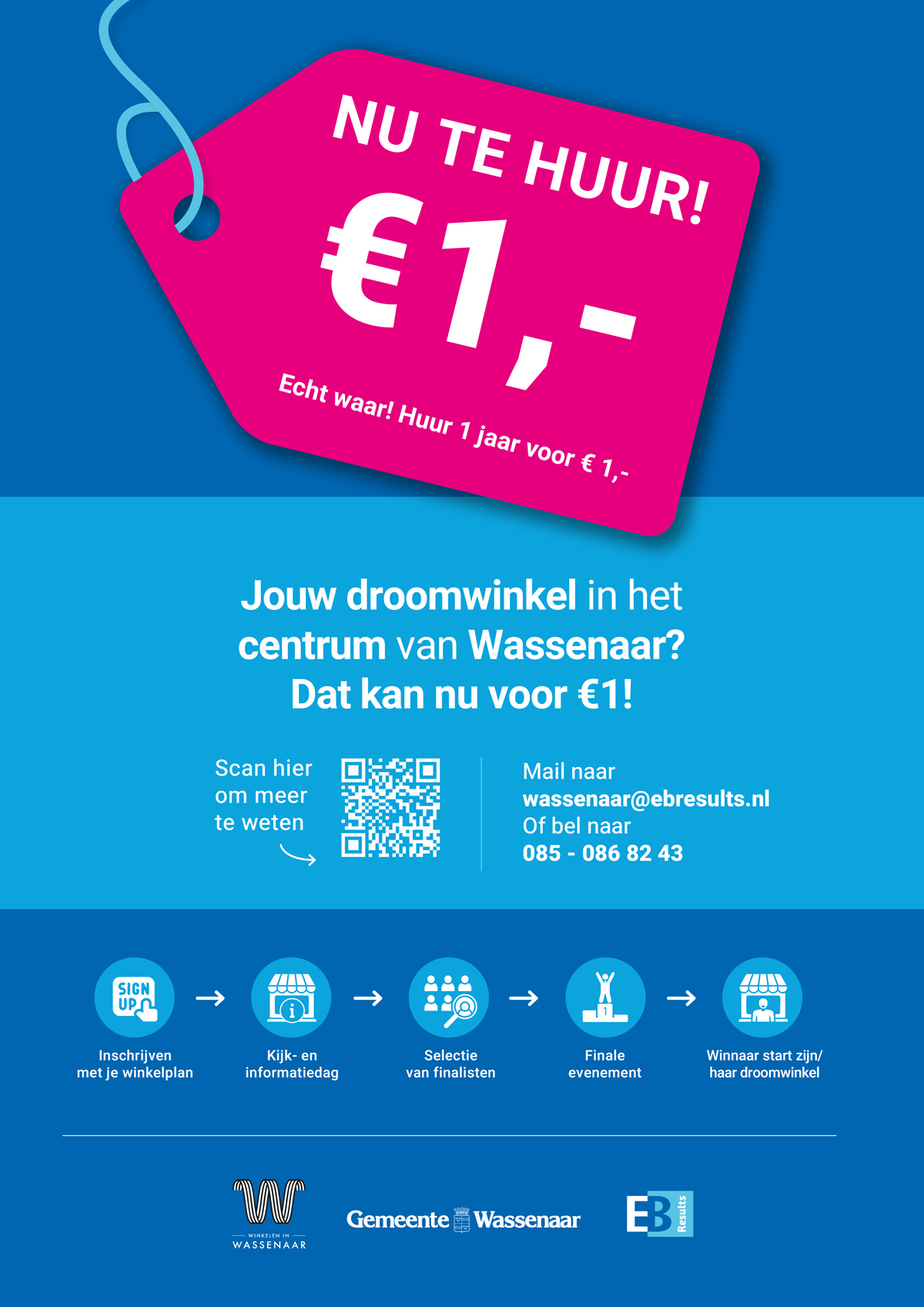 €1-winkelactie van start in Wassenaar: kans voor nieuwe ondernemers