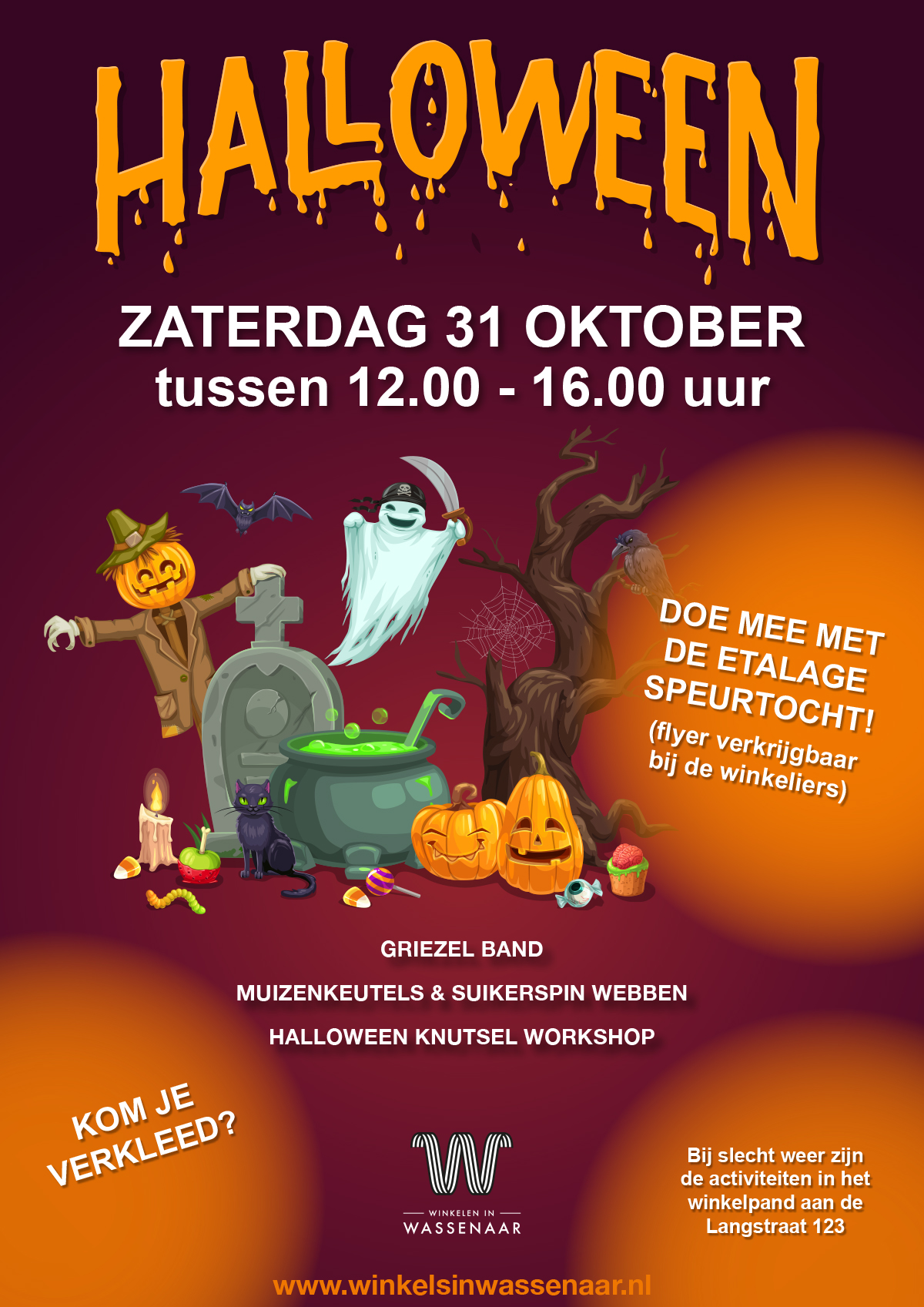 Griezelen voor de winkelramen: Halloween Speurtocht in centrum Wassenaar